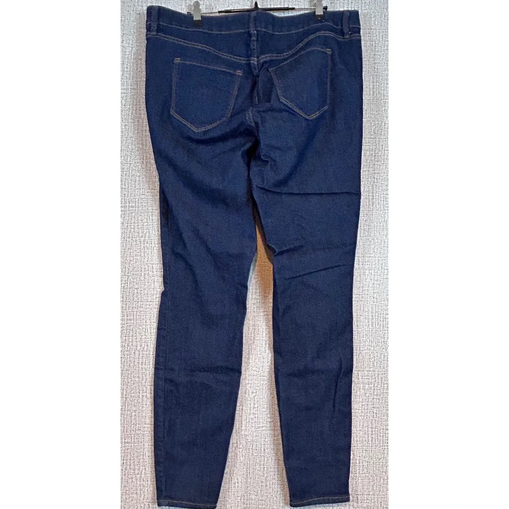 NWOT Old Navy Super Skinny Jeans Women 18 Plus Long Dark Wash Blue Stretch Denim
